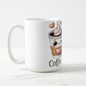 Romantische koffie en donut Mok (Links)