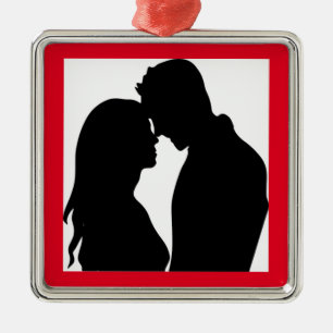 ROMANTISCHE KOPEL SILHOUETTE METALEN ORNAMENT