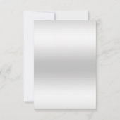 Romantische koraalboog & zilveren glitters VP RSVP Kaartje (Achterkant)