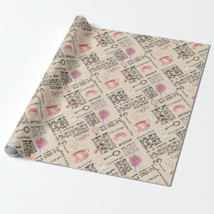 Romantische krant cadeaupapier