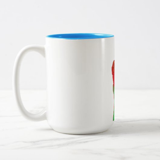 Romantische kudde tweekleurige koffiemok (Links)