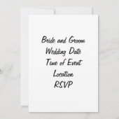 ROMANTISCHE KUPLE WEDDING INVITATIE KAART (Achterkant)