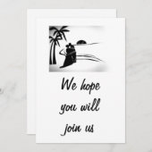 ROMANTISCHE KUPLE WEDDING INVITATIE KAART (Voorkant / Achterkant)