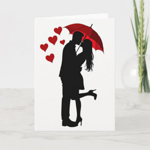 Romantische Kuskaart voor Stel Kaart