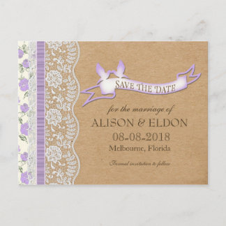 Romantische Lacey-dromen met bloemen Aankondigingskaart