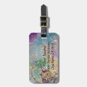 ROMANTISCHE LADY MET SPARKERPIEGEL VERDER BAGAGELABEL (Voorkant verticaal)