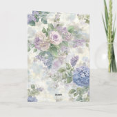 Romantische Lavendel Bloemen Rozen bruiloft Kaart (Achterkant)