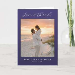 Romantische Lavendel Strand Foto Bedankkaart