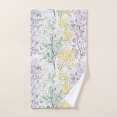 Romantische lavendelgroene gele bloemen bad handdoek (Handdoek)