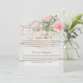 Romantische lente bloem bruiloft Routebeschrijvin Kaart (Staand voorkant)