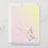 Romantische libel zijn & haar koppels douche kaart (Achterkant)