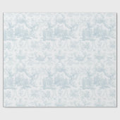 Romantische  lichtblauwe toile Gift Cadeaupapier (Vlak)