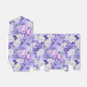 Romantische lichte paarse bloemen bedankdoosjes (Uitgevouwen)