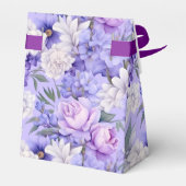 Romantische lichte paarse bloemen bedankdoosjes (Achterkant)