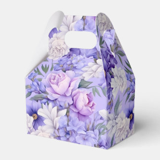 Romantische lichte paarse bloemen bedankdoosjes