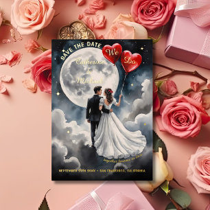 Romantische Liefde Cloud Negen Sprookje Save The D Folie Uitnodiging