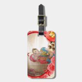 Romantische liefde Hart Art Print Bagagelabel (Voorkant verticaal)