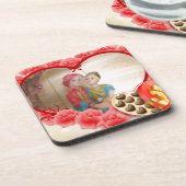 Romantische liefde Hart Art Print Bier Onderzetter (Linkerzijde)