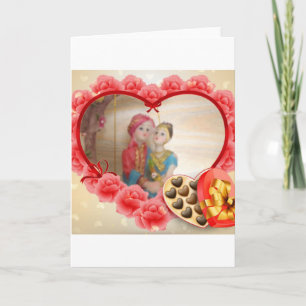 Romantische liefde Hart Art Print Feestdagen Kaart