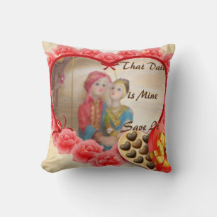 Romantische liefde Hart Art Print Kussen