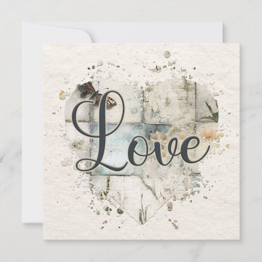 Romantische liefde hart notitie Kaart Notitiekaartje (Voorkant)