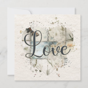 Romantische liefde hart notitie Kaart Notitiekaartje