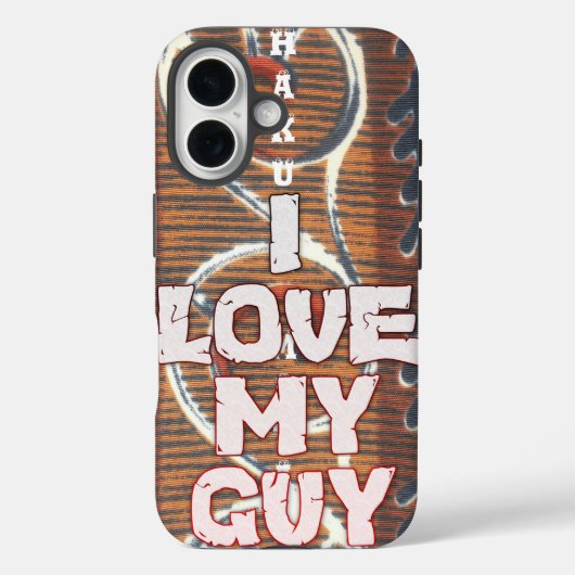 Romantische liefde - I Love My Guy Tekstontwerp Case-Mate iPhone Case (Achterkant)