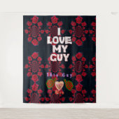Romantische liefde - I Love My Guy Tekstontwerp Wandkleed (Voorkant)