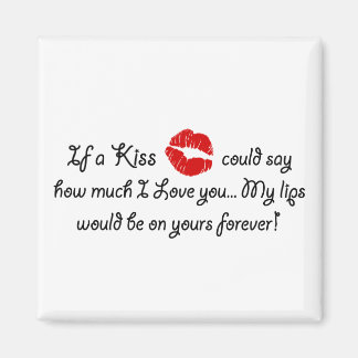 Romantische Liefde Kiss Quote Kussen Romance citaa Magneet