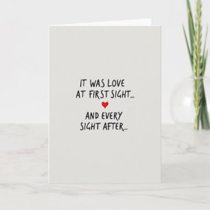 Romantische Liefde Op Het Eerste Gezicht Kaart