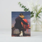  Romantische liefde, Romance op het strand Briefkaart (Staand voorkant)