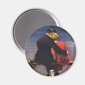 Romantische liefde, Romance op het strand Magneet (Voorkant / Achterkant)