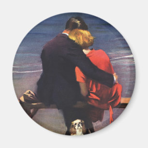 Romantische liefde, Romance op het strand Magneet