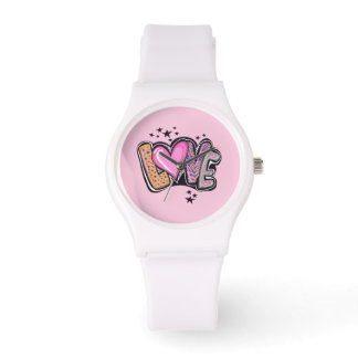Romantische liefde roze horloge