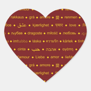 Romantische Liefde typografie tekstontwerp Hart Sticker