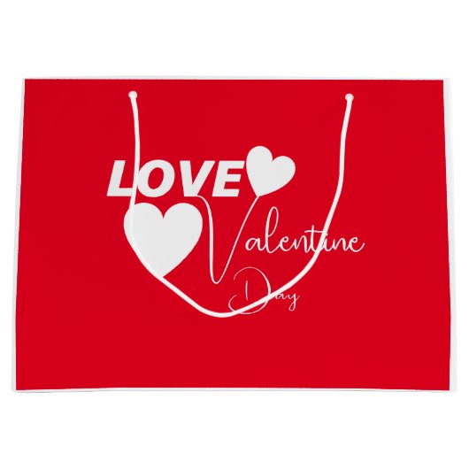 Romantische liefde Valentijnsdag Groot Cadeauzakje (Voorkant)