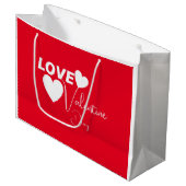 Romantische liefde Valentijnsdag Groot Cadeauzakje (Voorkant Gekanteld)