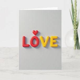 Romantische Liefde Vet Type Kaart