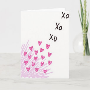 Romantische Liefde Xo Hartjes Kaart