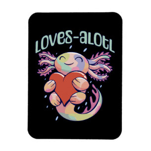 Romantische Liefdes - gelukkige axolotl Magneet