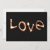 Romantische liefdes vonken bruiloft uitnodiging (Achterkant)