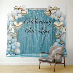 Romantische Liefdesbanner Achtergrond Muur Kunst Wandkleed