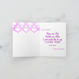 Romantische liefdesbrief Kaart
