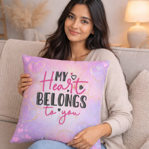 Romantische liefdescitaat Valentijnsdag cadeau Kussen