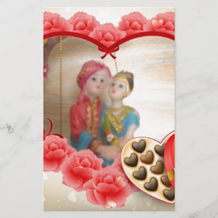 Romantische Liefdeshart Kunstprint Briefpapier