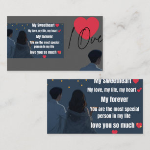 Romantische liefdeskaart voor je geliefde   Schatt Visitekaartje