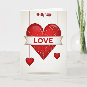 Romantische Liefdeskaart voor Vrouw met Hart Kaart