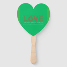Romantische liefdestekst Hart Hand Fan - Perfect G
