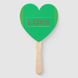 Romantische liefdestekst Hart Hand Fan - Perfect G Handwaaier