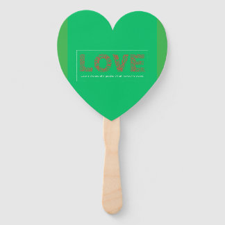 Romantische liefdestekst Hart Hand Fan - Perfect G Handwaaier